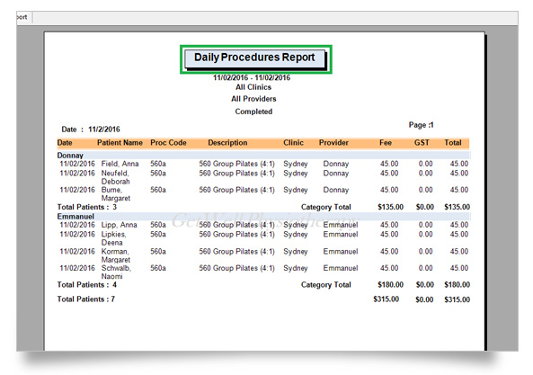daily report